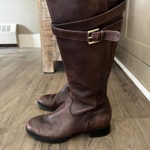 Ecco Brown Leather Tall Riding Boot